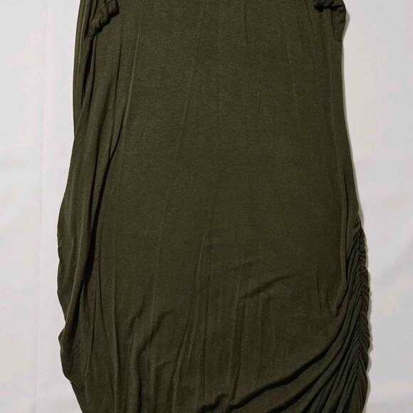 Venus - Olive Green Sleeveless Dress - Picture 4 of 4